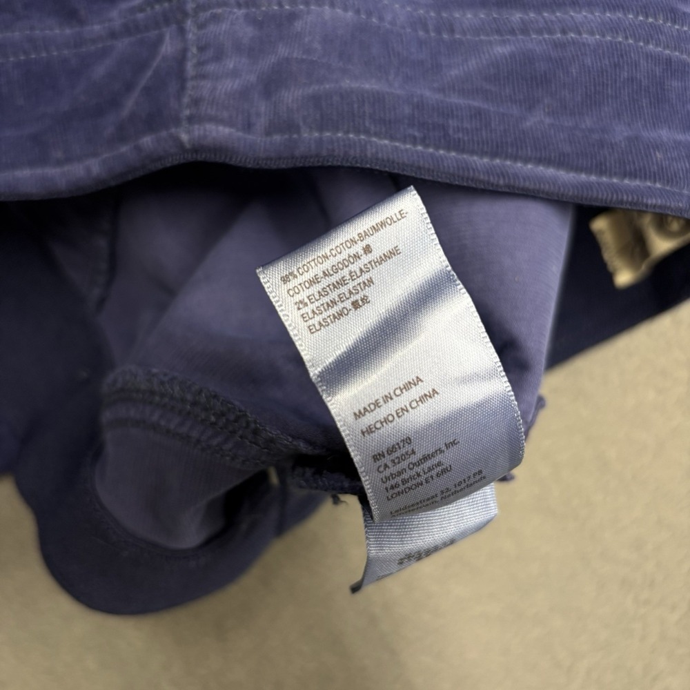 We The Free Flare Pants Womens 25 Ink Blue Corduroy Pull On Elastic Waist NWT - Picture 7 of 9